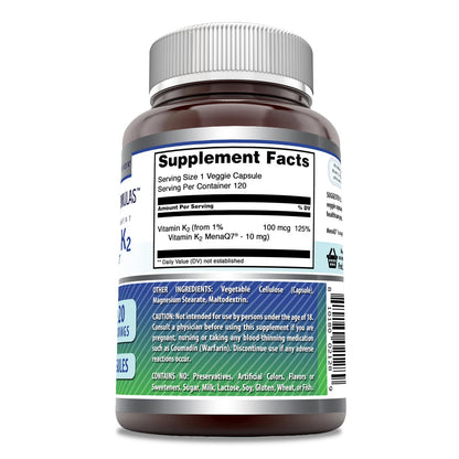 Amazing Formulas cápsulas vitamina K2 MenaQ7 calidad garantizada
