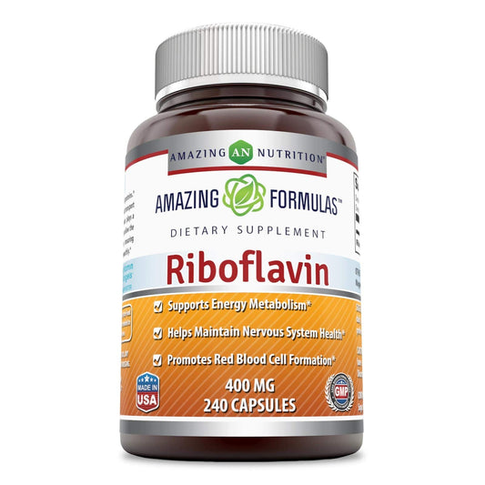 Amazing Formulas riboflavina vitamina b2 suplemento 240 cápsulas