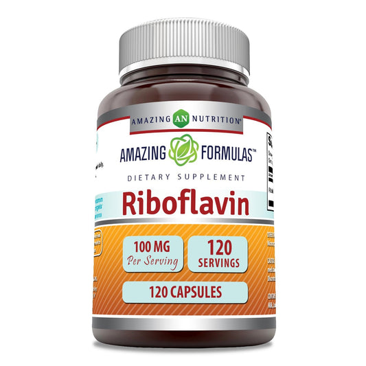 Suplemento Amazing Formulas Riboflavina cápsulas vitaminas B2