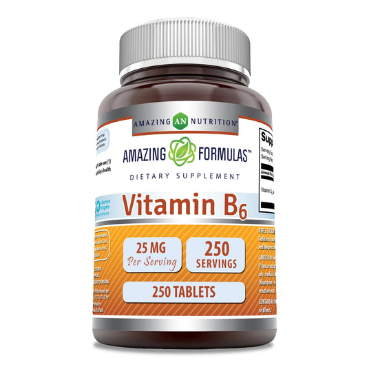 Amazing Formulas vitamina b6 25mg frasco 250 tabletas