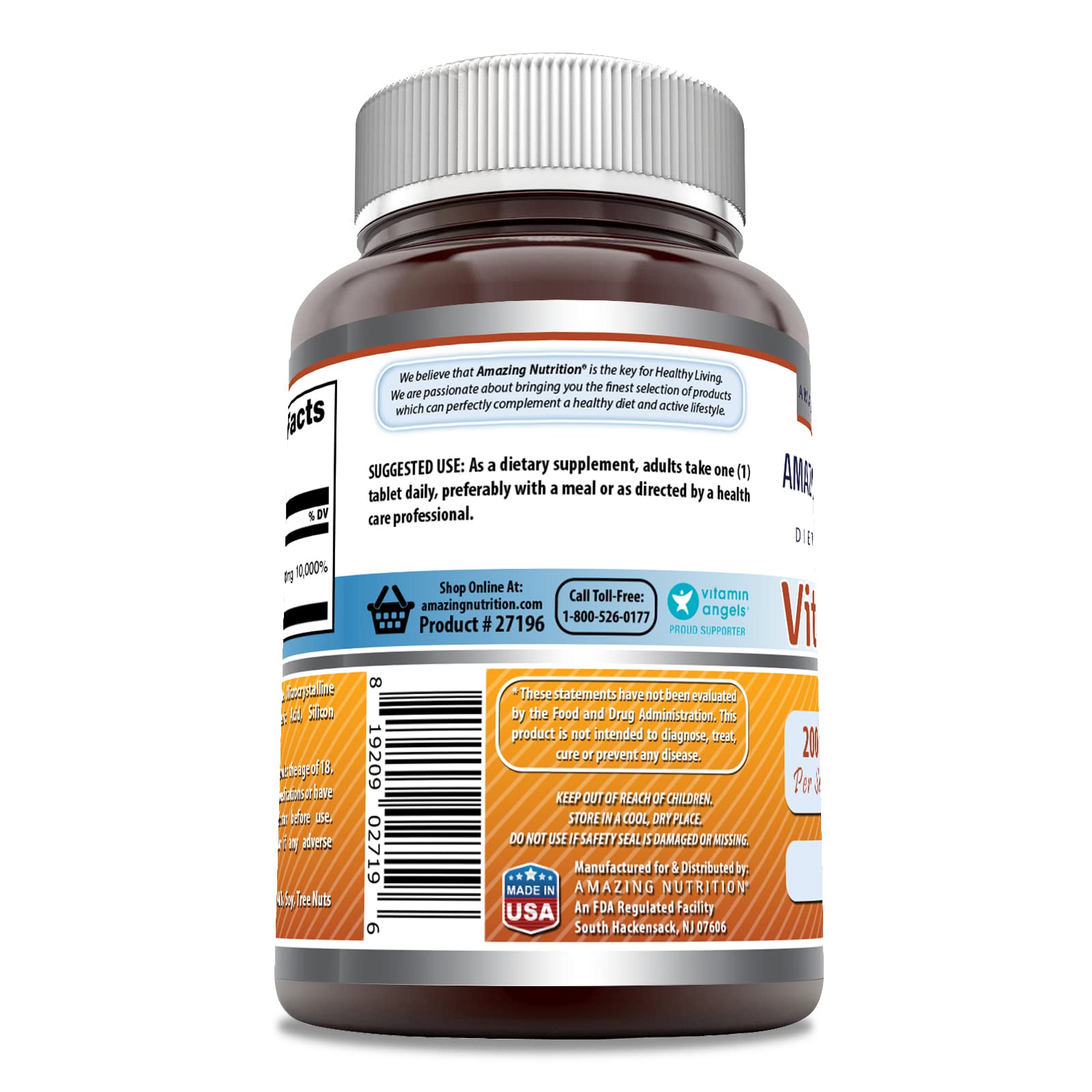 Amazing Formulas Vitamina B6 etiqueta y suplemento