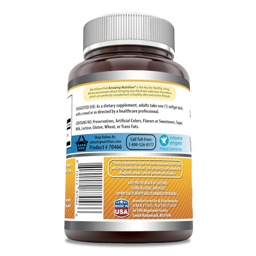 Detalle de cápsulas blandas suplemento vitamina D3 Amazing Formulas