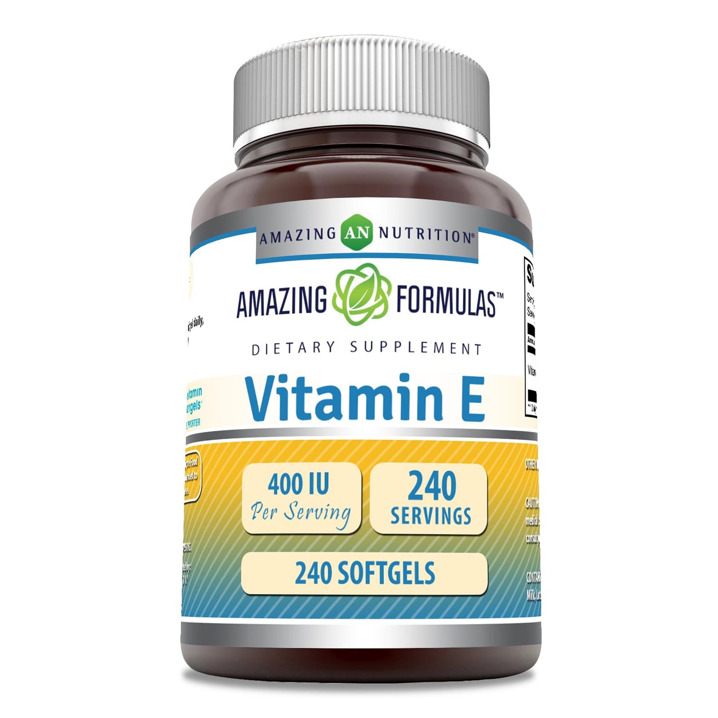 Amazing Formulas Vitamina E 400 UI 240 cápsulas blandas sin OGM