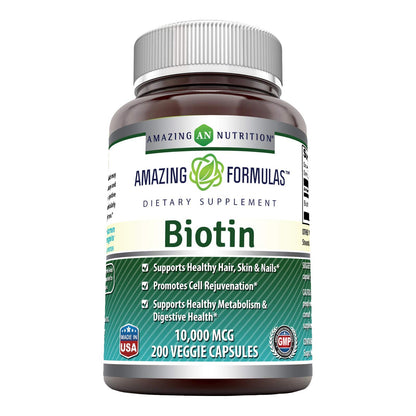Frasco de gummies de biotina y vitamina C