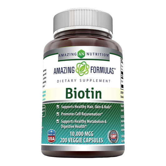 Frasco de gummies de biotina y vitamina C