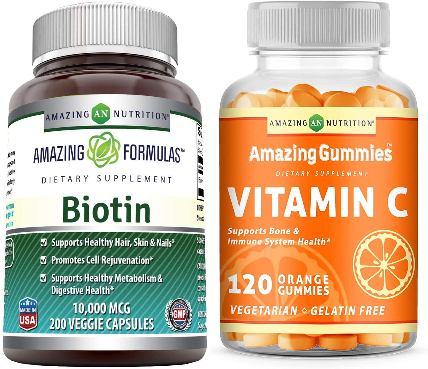 Gummies de biotina y vitamina C de Amazing Nutrition