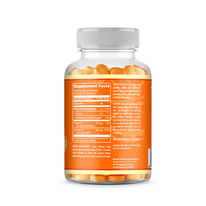 Gummies de biotina y vitamina C en presentación de botella