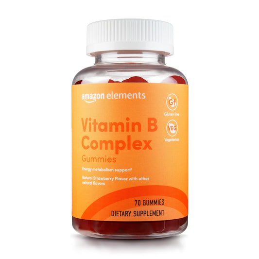 Amazon Elements Complejo B 70 gomitas paquete frontal