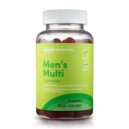 Frasco de gominolas multivitamínicas orgánicas para hombres de Amazon Elements