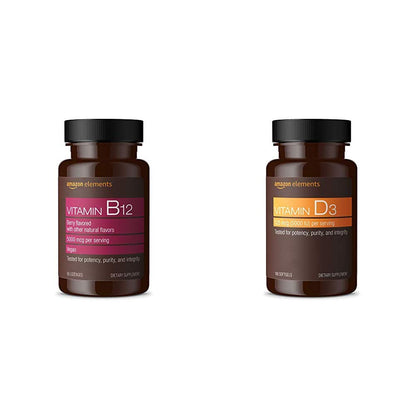 Amazon Elements vitamina b12 pastillas berry 65 unidades