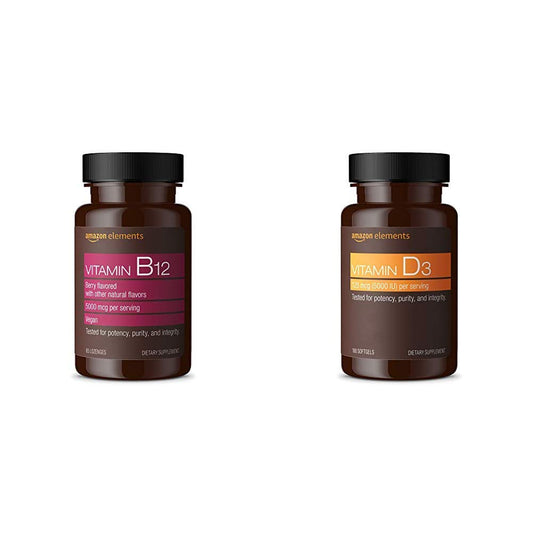 Amazon Elements vitamina b12 pastillas berry 65 unidades