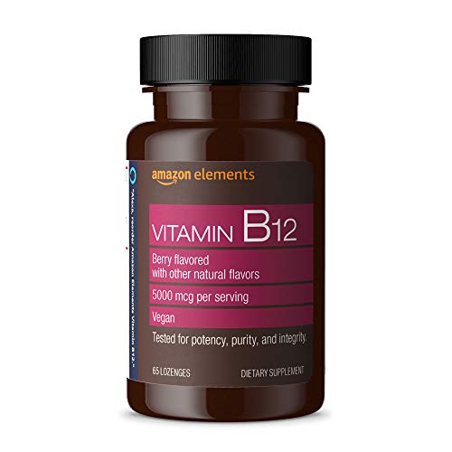 Pastillas de vitamina B12 Amazon Elements sabor frutos del bosque