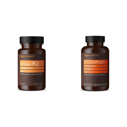 Amazon Elements vitamina k2 y complejo b paquete frontal