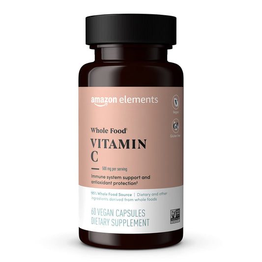 Amazon Elements Vitamina C suplemento 60 cápsulas