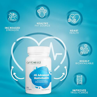 Frasco y etiquetado de multivitamínico Ambrosial