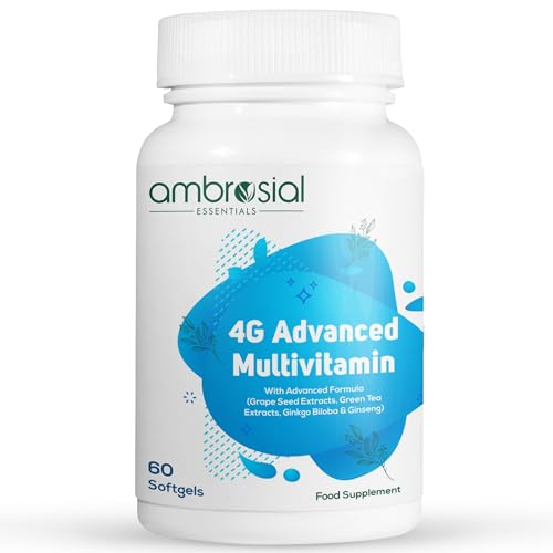Paquete de tabletas multivitamínicas Ambrosial 60 cápsulas blandas