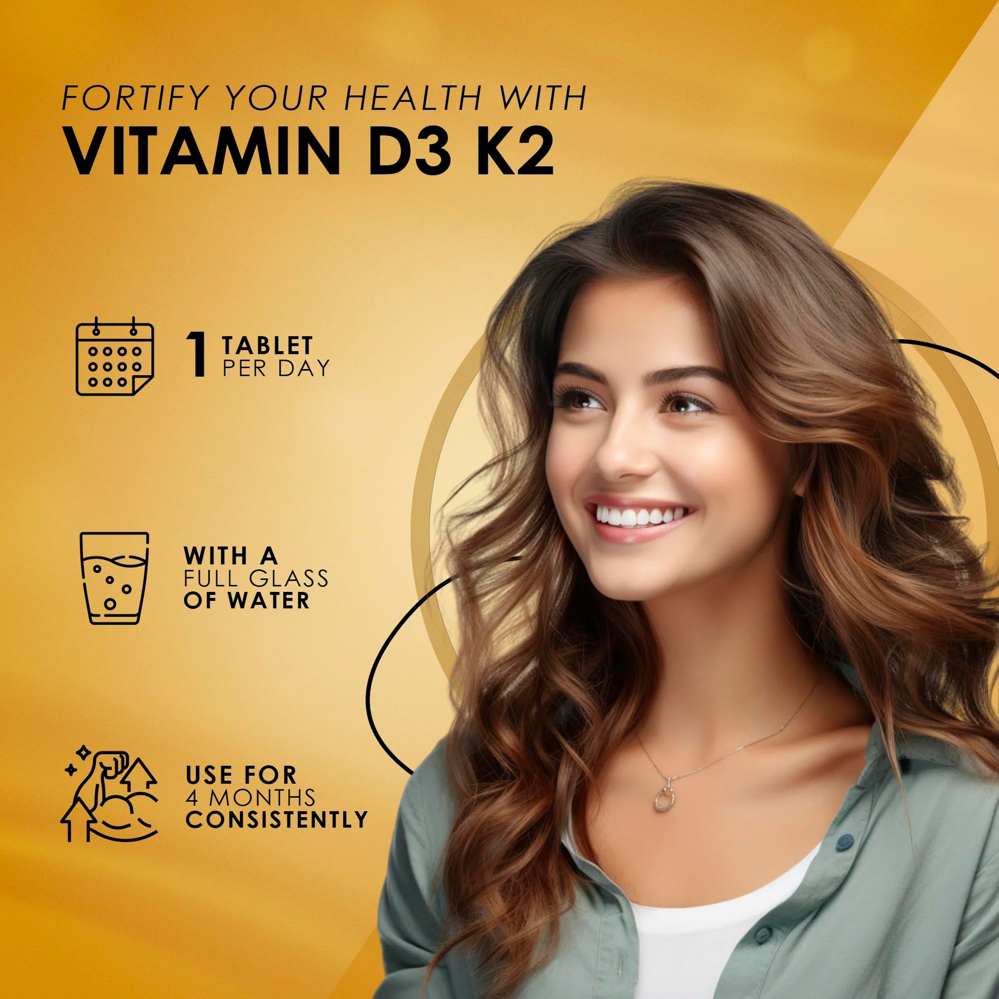Ingredientes y etiqueta nutricional Ambrosial vitamina D3 y K2 tabletas