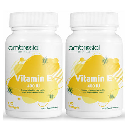 Ambrosial Vitamina E 400UI cápsulas blandas en envase
