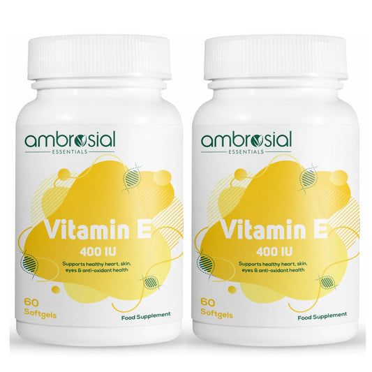 Ambrosial Vitamina E 400UI cápsulas blandas en envase