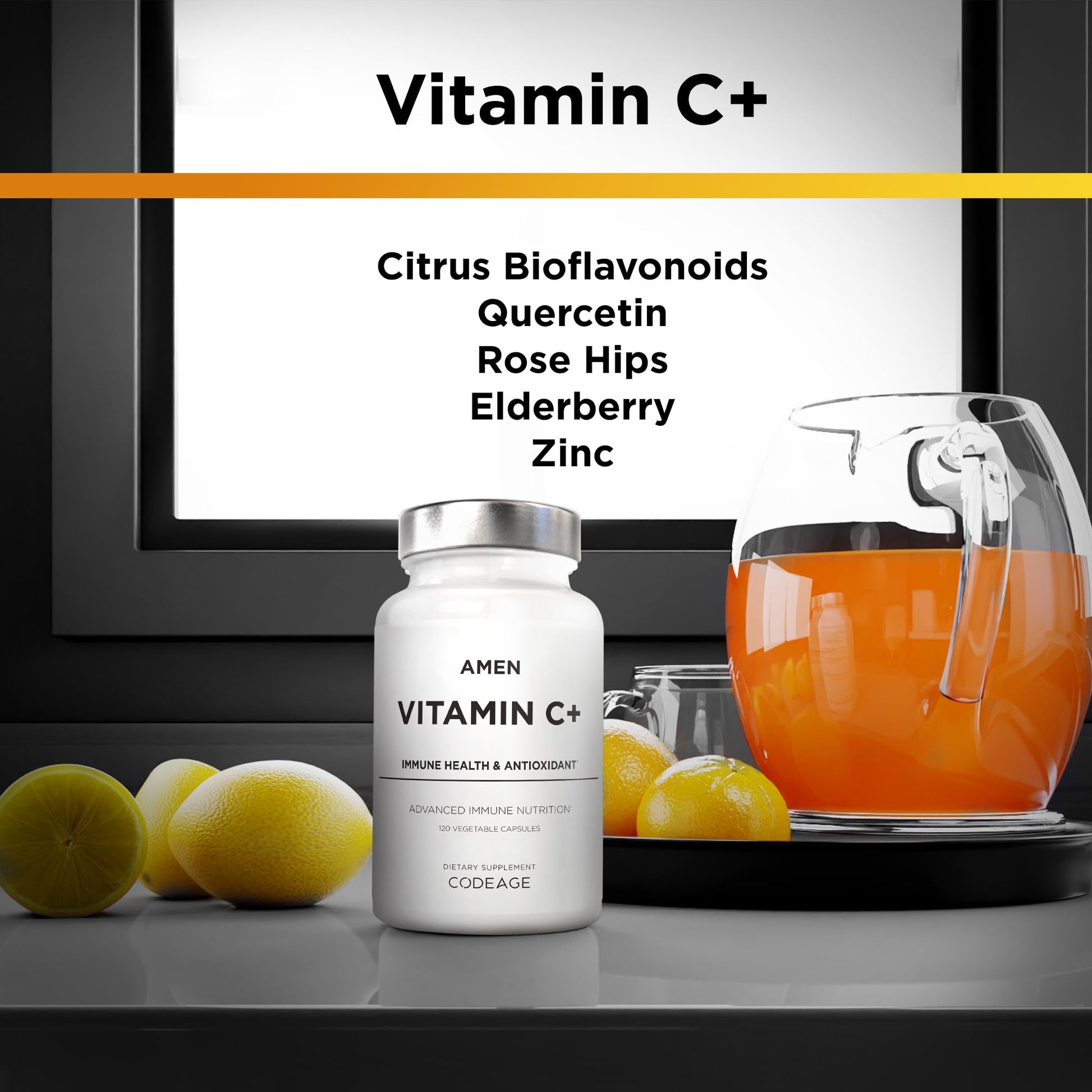 Amen vitamina C con rosa mosqueta y saúco complemento diario