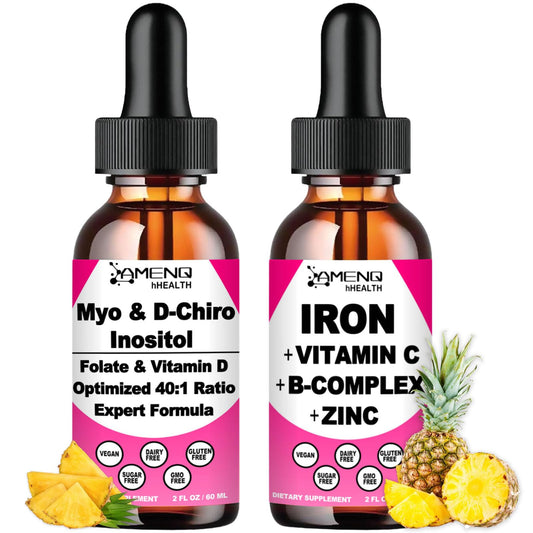 AMENQ hHEALTH suplemento líquido de inositol y hierro para mujeres