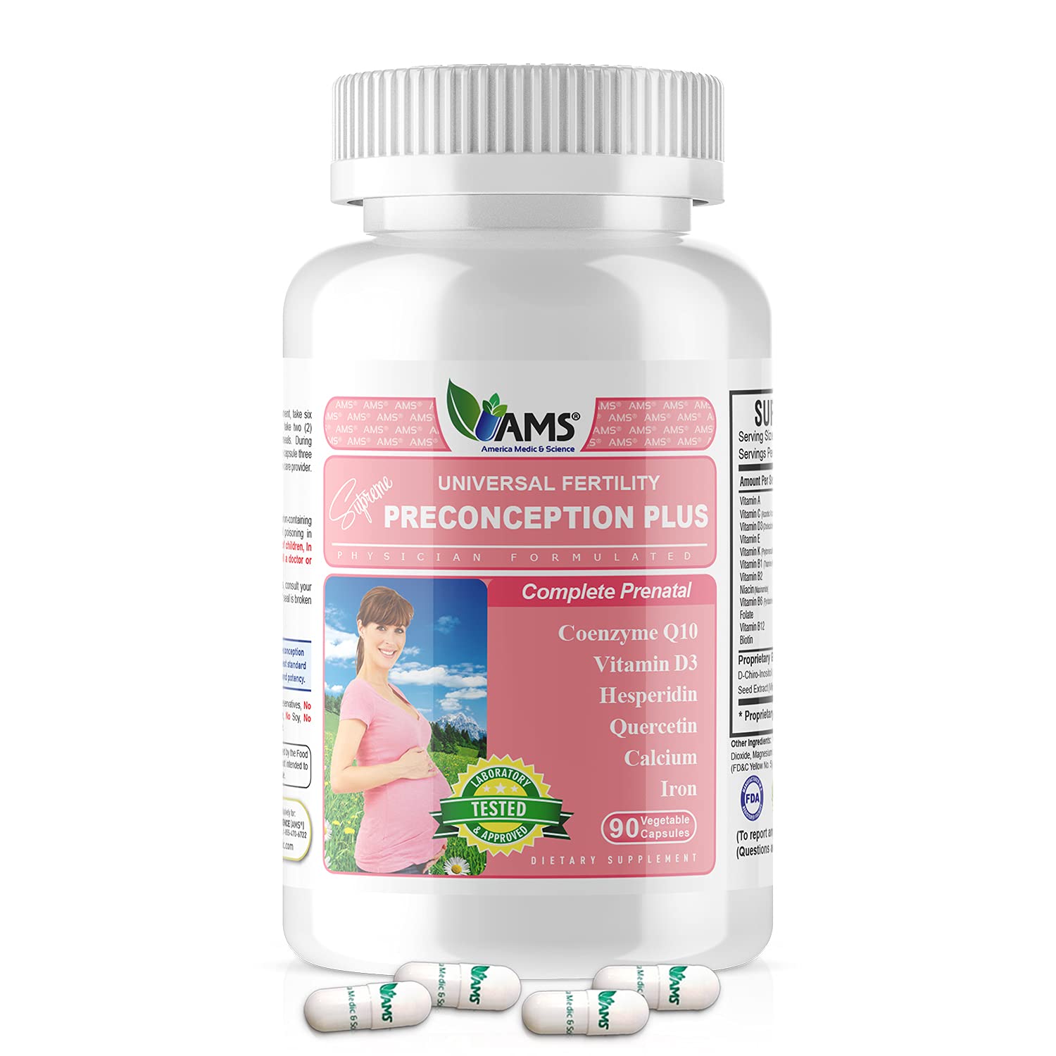 Suplemento Preconception Plus 90 cápsulas America Medic & Science