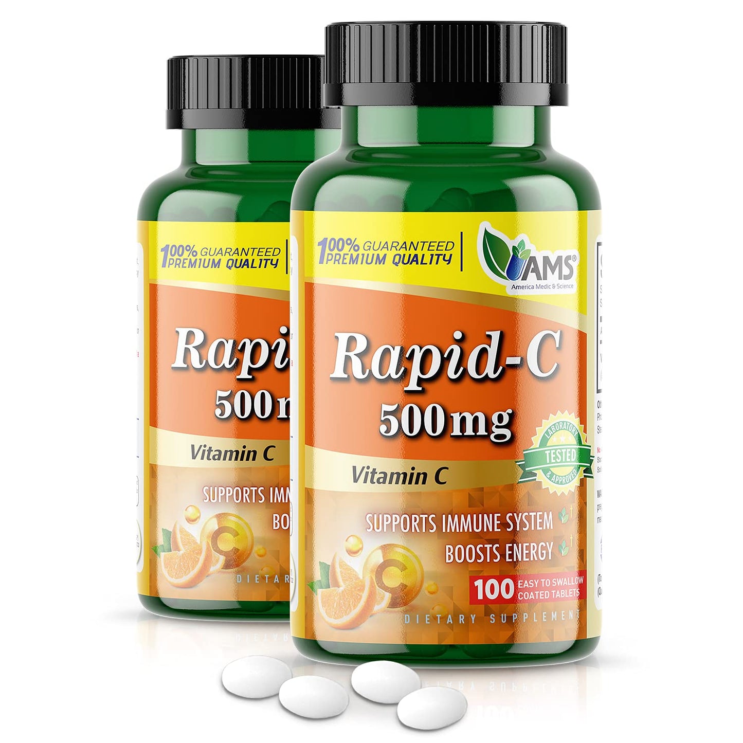 America Medic & Science Rapid-C vitamina c 500mg paquete doble