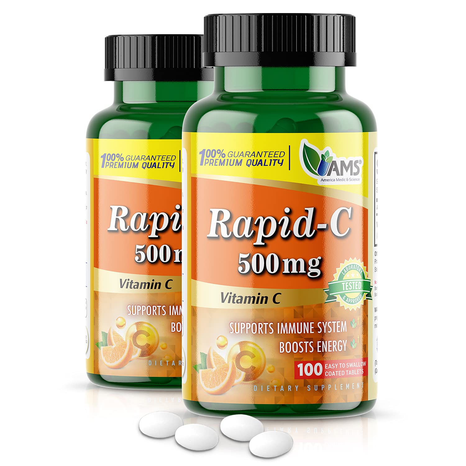 America Medic & Science Rapid-C vitamina c 500mg paquete doble