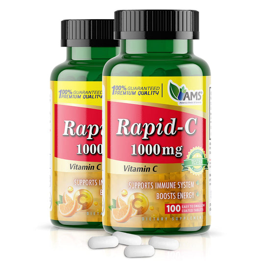 America Medic & Science suplemento vitamina c 1000 mg 2 paquetes