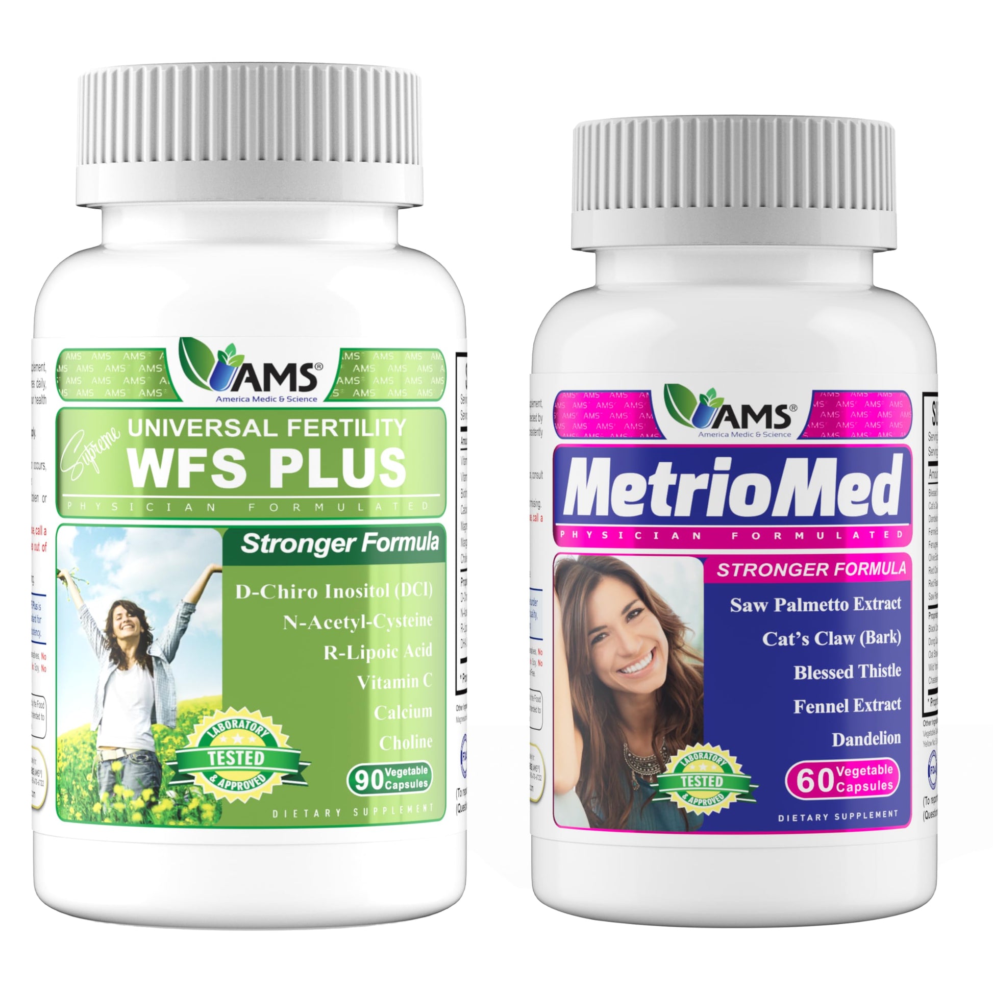 America Medic WFS Plus suplementos fertilidad 90 cápsulas