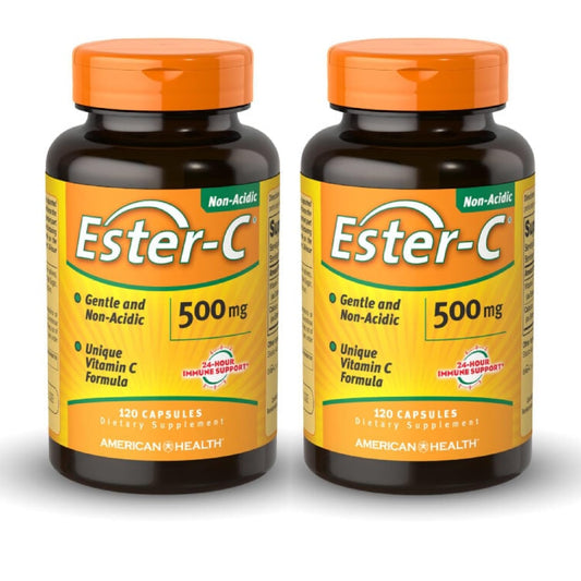 Frasco American Health Ester-C 500 mg 120 cápsulas paquete doble