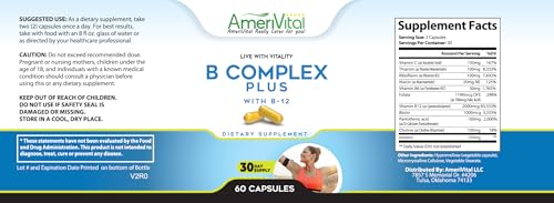 AmeriVital complejo B envase blanco suplemento 60 capsulas