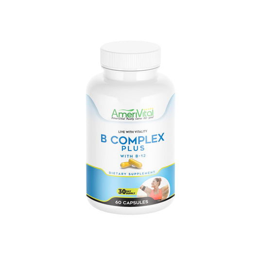 AmeriVital suplemento complejo vitamina B-12 paquete 60 capsulas