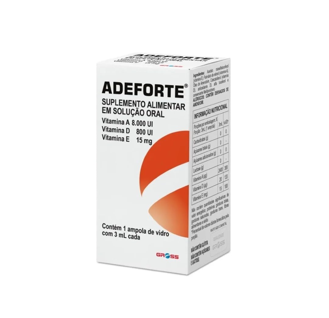 Ampolla Adeforte con vitaminas A D y E para salud general