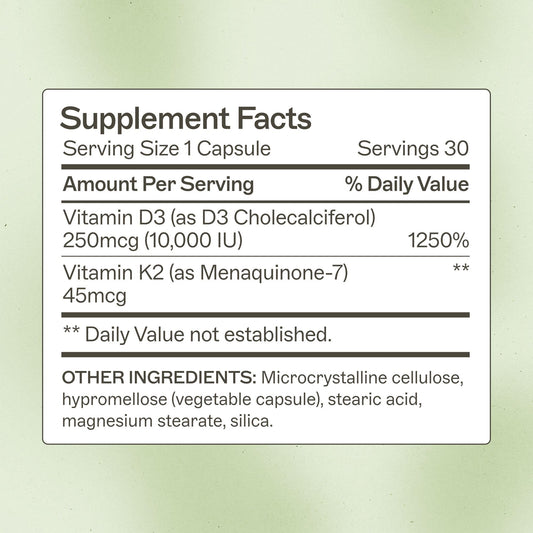 Amy Myers suplemento vitamina d3 k2 lado envase
