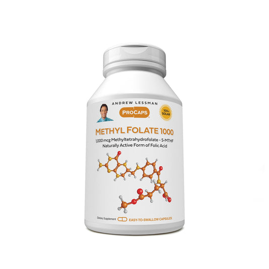Andrew Lessman metilfolato pure 1000mg suplemento 120 cápsulas