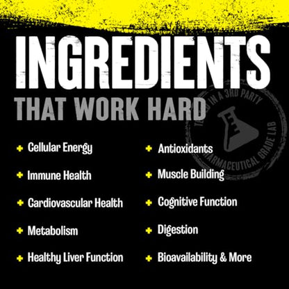 Animal Pak ingredientes de calidad para energía celular y desempeño.