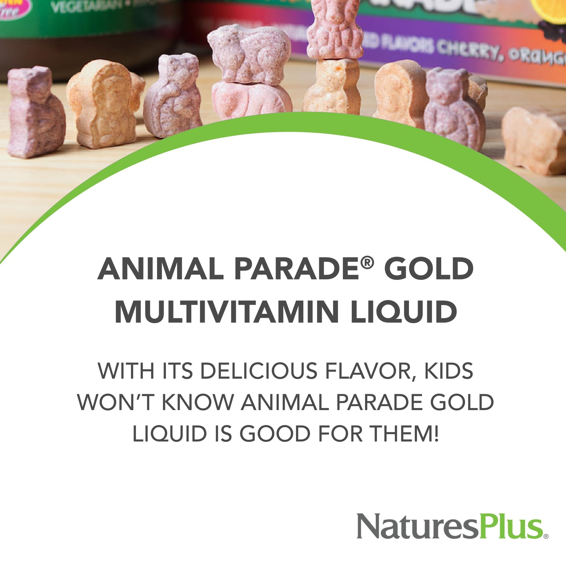 Gomas de diferentes colores Animal Parade Gold multivitamínico
