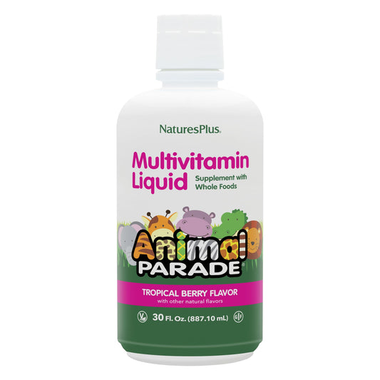 Animal Parade multivitamínico líquido infantil sabor tropical baya
