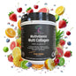 Producto Antioxed Multivitaminas MultiColágeno con fondo de frutas cítricas