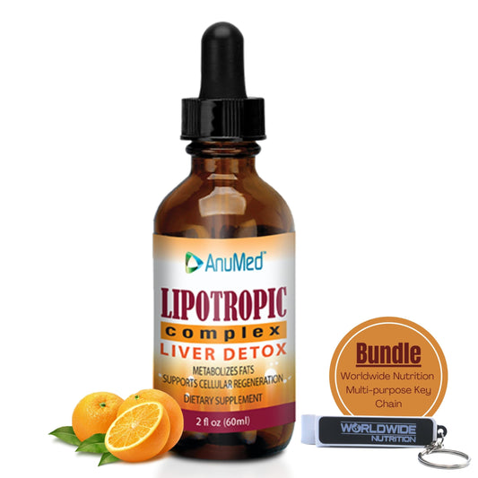 Gotas lipotrópicas Anumed botella 2oz con vitaminas B y ácido fólico