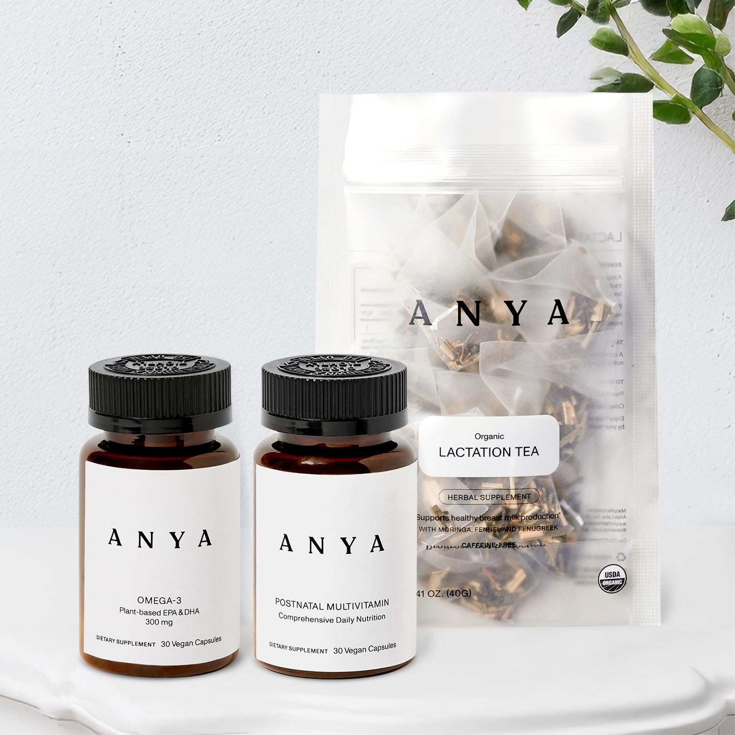 ANYA paquete multivitamínico y té lactancia postparto mujeres