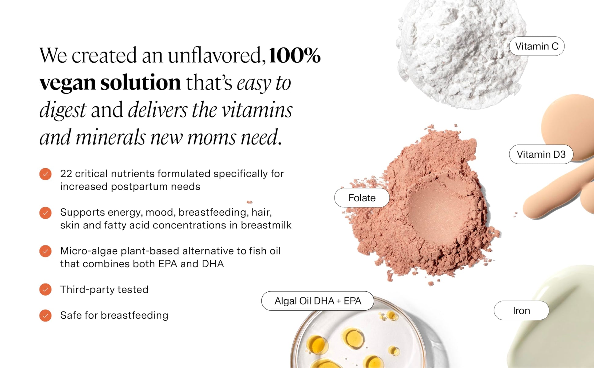 ANYA productos postnatales multivitamínico y bálsamo para pezones