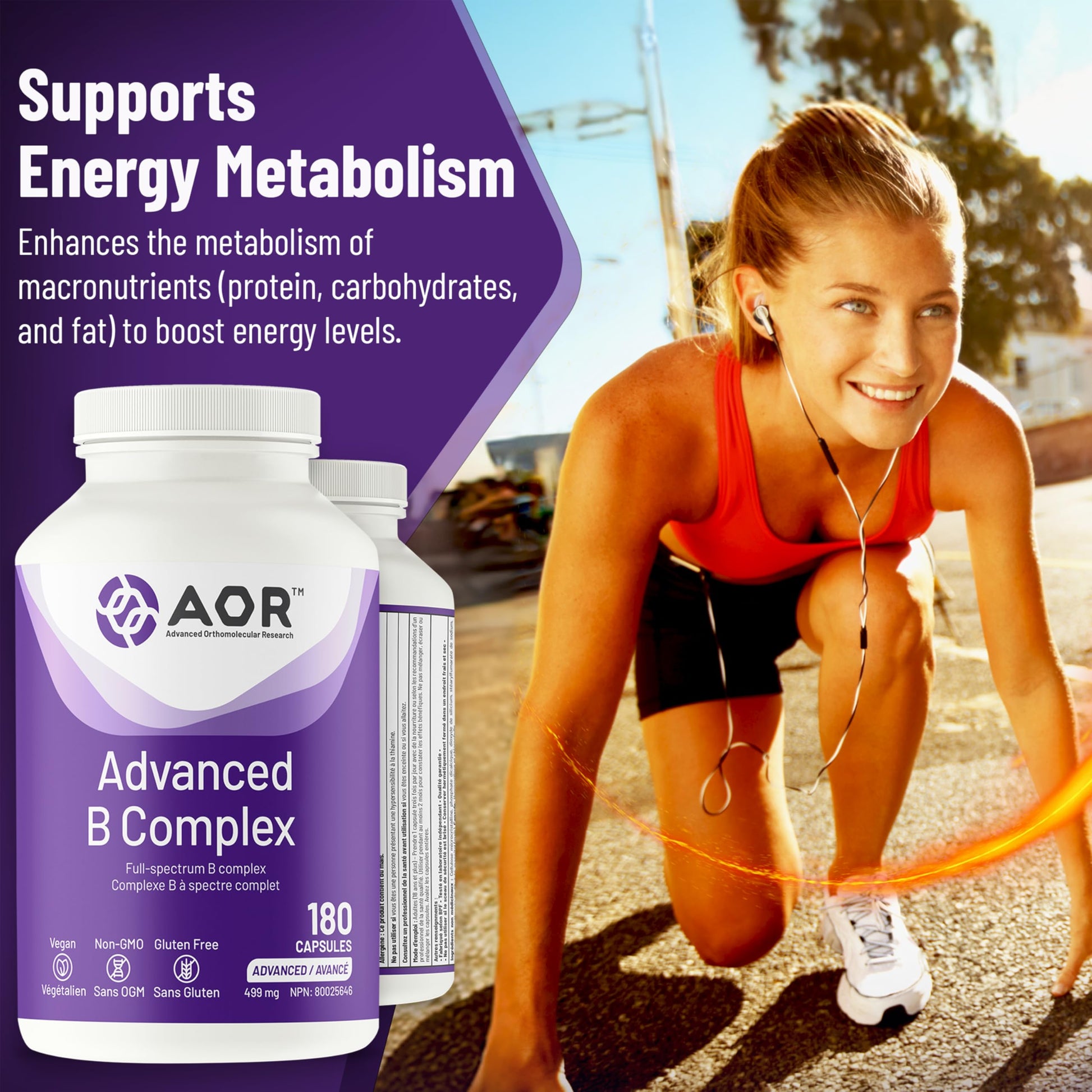 AOR Complejo B etiqueta nutricional