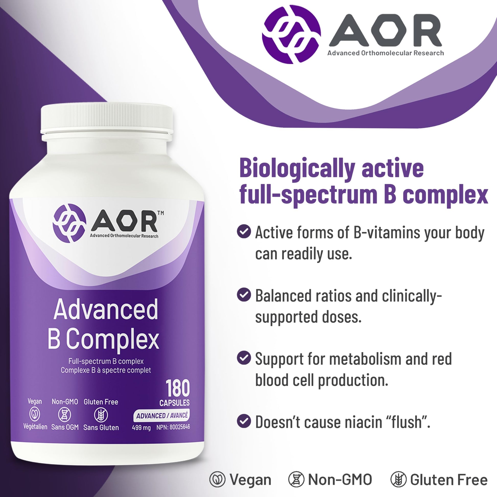 AOR Complejo B suplemento caja frontal