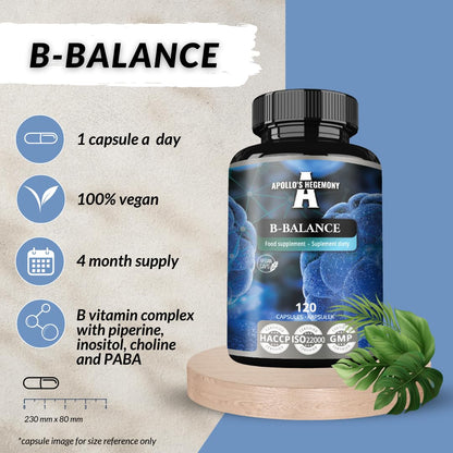 Caja de Apollo's Hegemony B-Balance complejo b 120 cápsulas