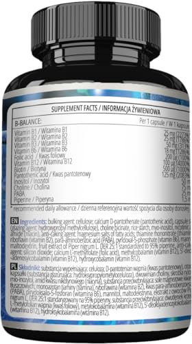 Suplemento Apollo B-Balance con vitaminas B y folato