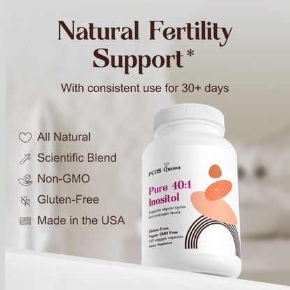 Apoyo a fertilidad y piel saludable con PCOS Queen Inositol