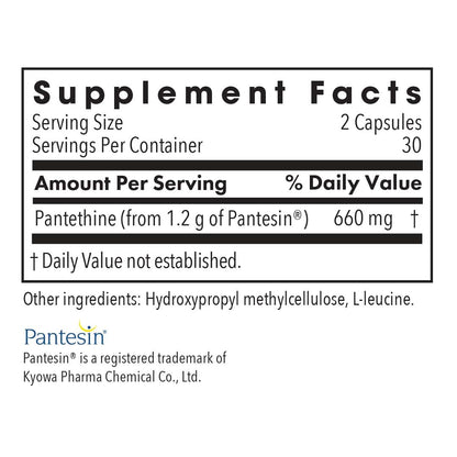 Apoyo hígado y metabolismo pantetina cápsulas vegetales 660mg