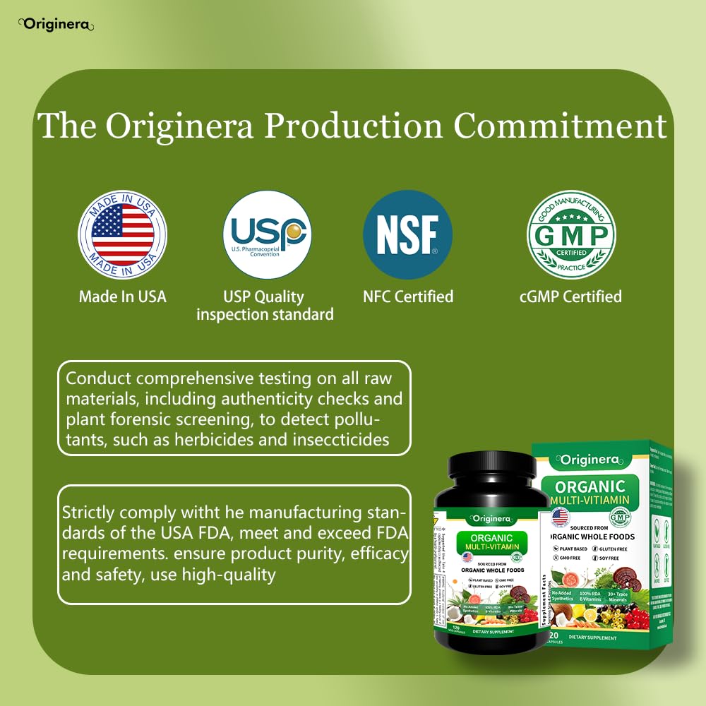 Apoyo inmune y bienestar con multivitamínicos orgánicos Originera